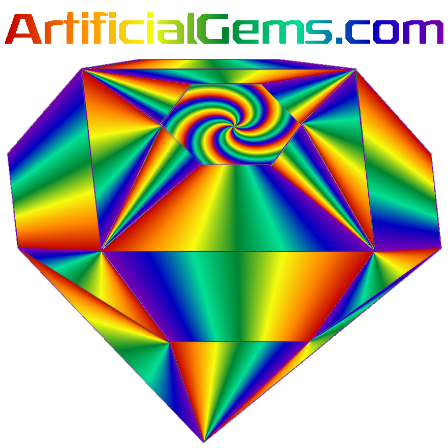 Zion Cut Gem, Rainbow Diamond, Rainbow Gem